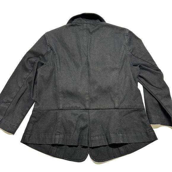 Sigrid Olsen Blazer Womens 8 Black Long Sleeve Two Button Minimalist Business - Picture 2 of 7